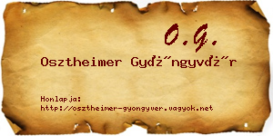 Osztheimer Gyöngyvér névjegykártya
